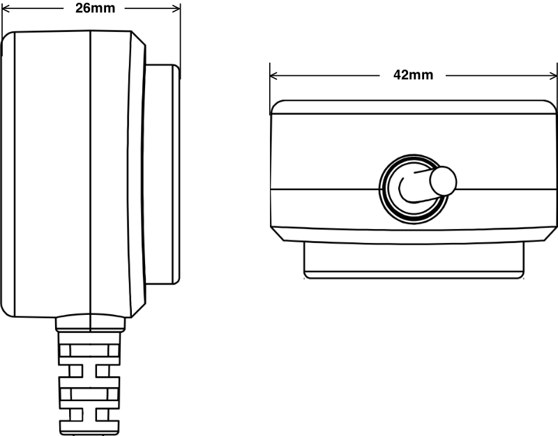 OP-USB-IEC Dimension